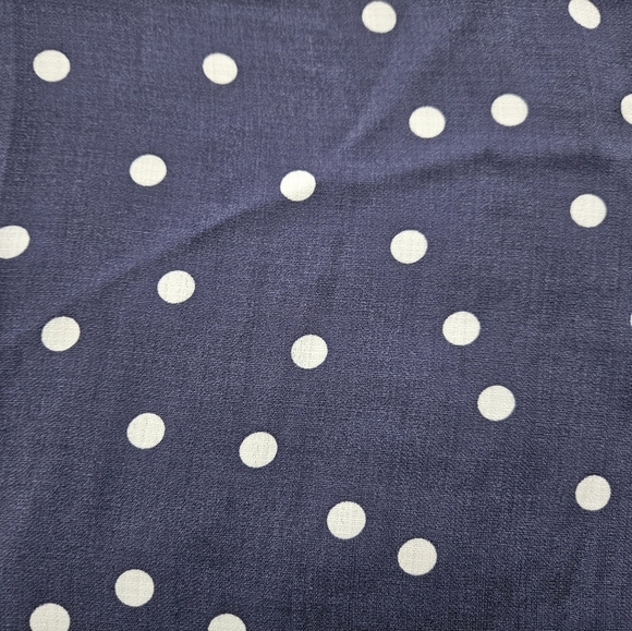 Fortune & Ivy Navy Polka Dot Top with Gray Accents Size M - Picture 2 of 8